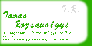 tamas rozsavolgyi business card